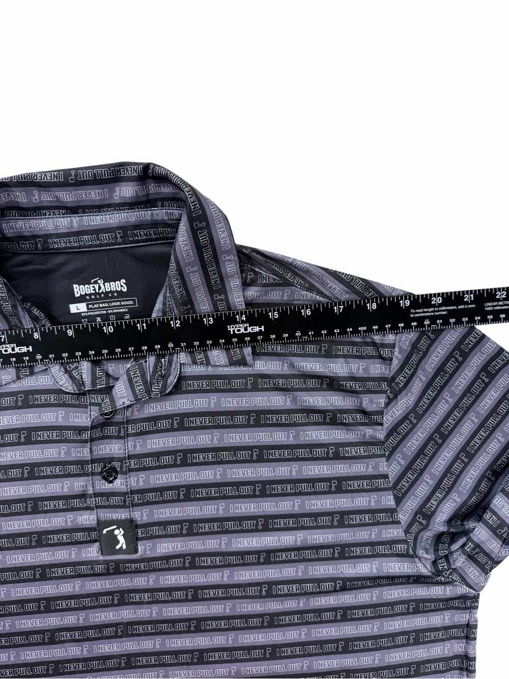 Bogey Bros Men's Short Sleeve Golf Polo Shirt I Never Pull Out Size Large - Picture 5 of 6
